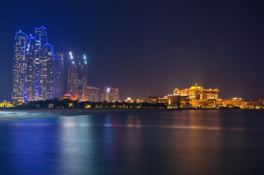 Abu Dhabi scenery at night, UAE clipart