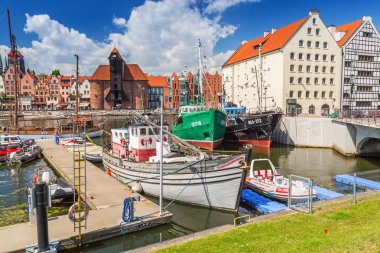 Marina motlawa River Gdansk eski şehir