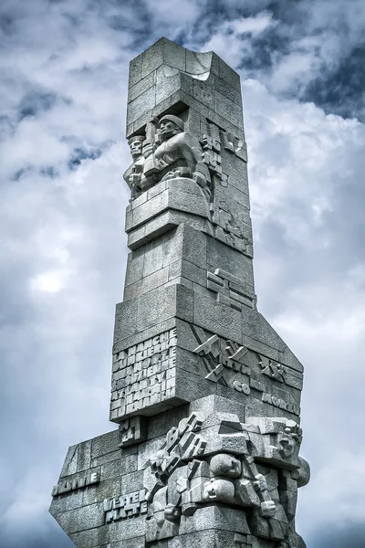 Westerplatte pomník na památku polských obránců — Stock fotografie