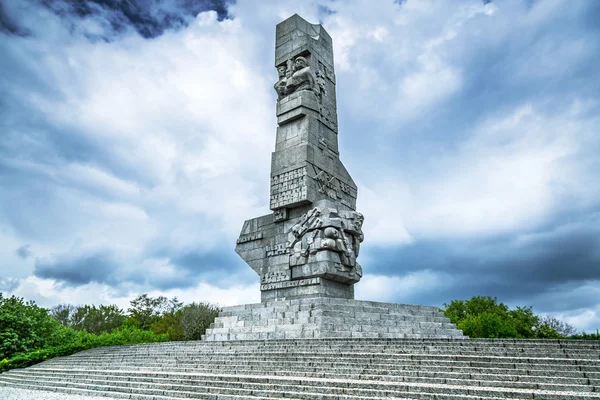 Westerplatte Monument in memory of the Polish defenders — Stock Photo, Image