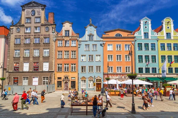 Arkitekturen av den långa lanen i gdansk — Stockfoto