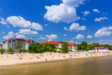 Sopot sahilde insanlar