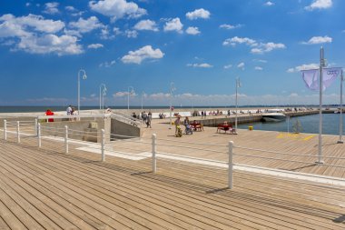 insanlar üzerinde sopot molo, Baltık Denizi, Polonya