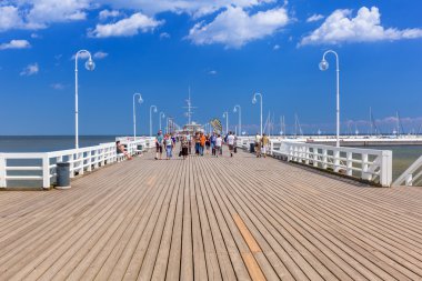 insanlar üzerinde sopot molo, Baltık Denizi, Polonya