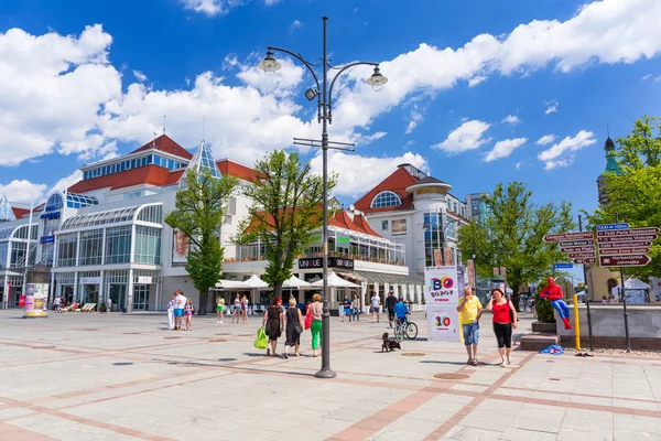 Praça dos Heróis de Monte Cassino em Sopot — Fotografia de Stock