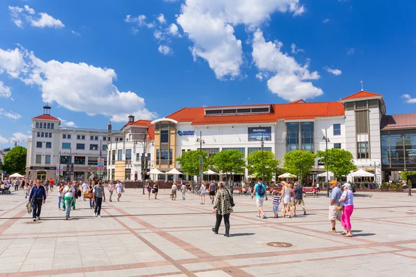 Square at the Heroes of Monte Cassino in Sopot — Stock Photo, Image