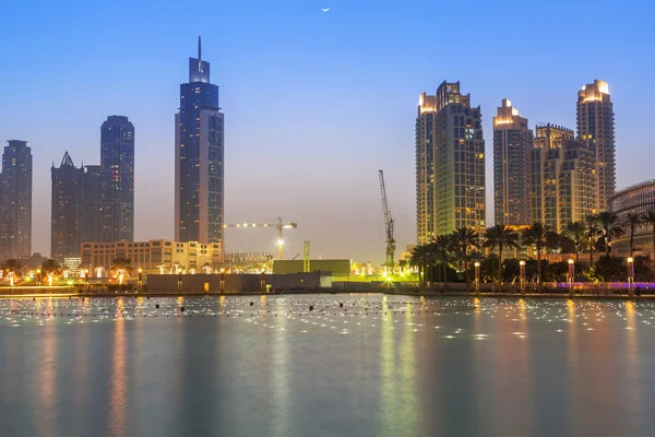 Downtown of Dubai at dusk — Stock Photo, Image