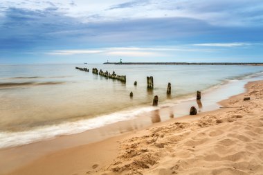 Beautiful beach at Baltic Sea clipart