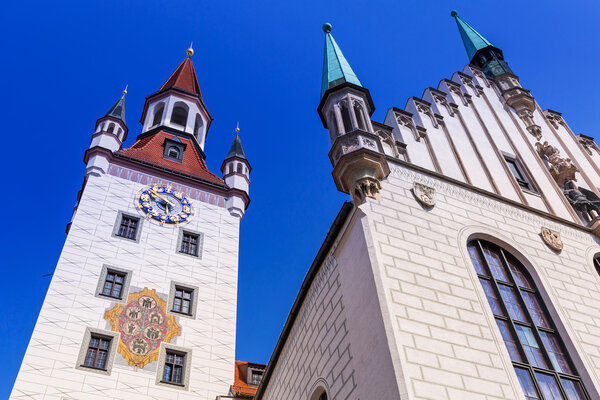 The old town hall architecture in Munich