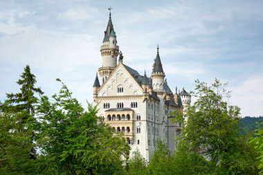 Bavyera Alpleri'nde Neuschwanstein Şatosu