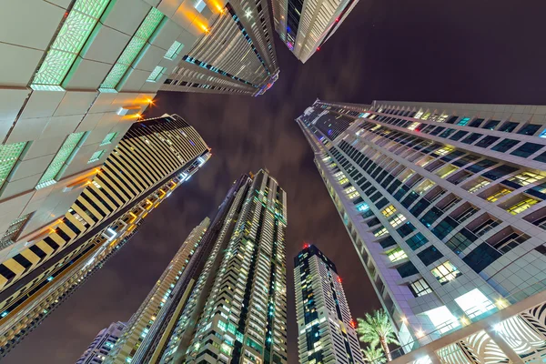 Cityscape of Dubai at night — Stock Photo, Image