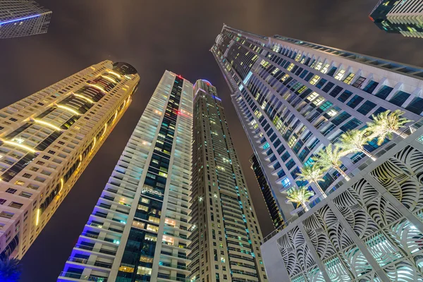 Cityscape of Dubai at night — Stock Photo, Image