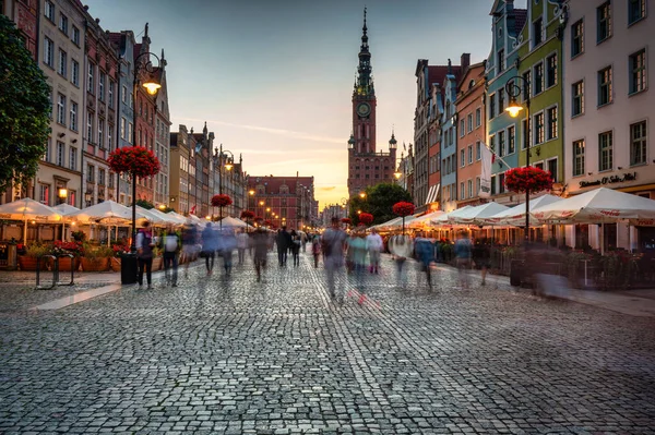 Gdansk Poland September 2021 Beautiful Architecture Long Market Gdansk Outdoor — Stock Photo, Image