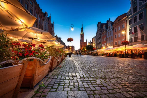 Gdansk Poland September 2021 Beautiful Architecture Long Market Gdansk Outdoor — Stock Photo, Image