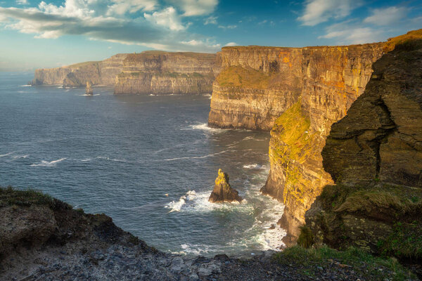 Beautiful scenery at Cliffs of Moher in County Clare, Ireland
