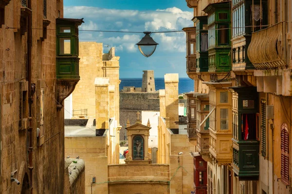 Bellissima Architettura Della Città Valletta Malta — Foto Stock