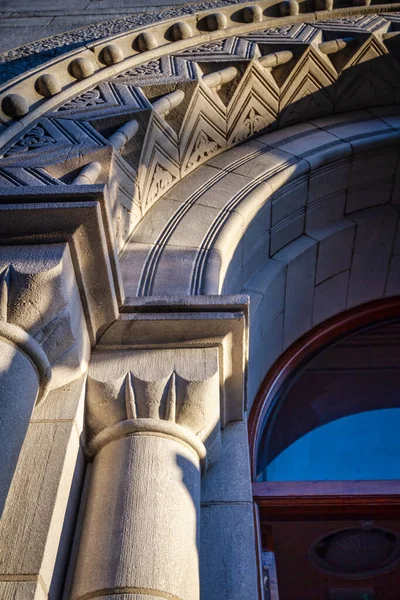 Dettaglio Architettonico Della Porta Pietra Una Chiesa Irlanda — Foto Stock