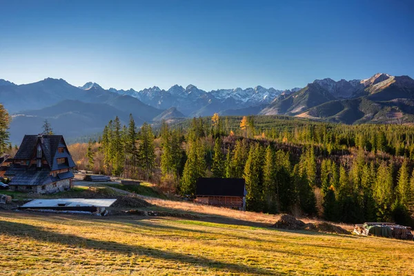 Hermoso Paisaje Las Montañas Polacas Tatra Colores Otoñales — Foto de Stock