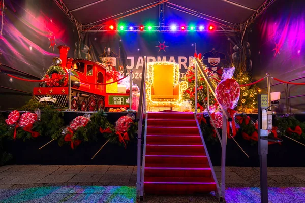 Gdansk Polônia Novembro 2021 Bela Feira Natal Cidade Velha Gdansk — Fotografia de Stock