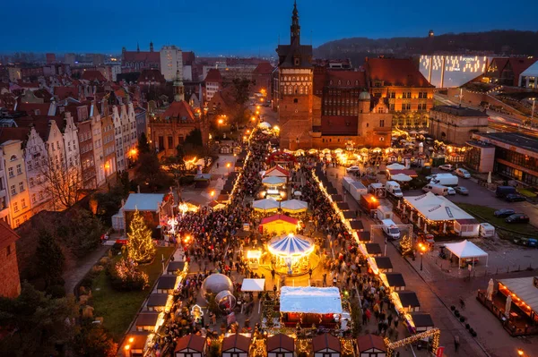 Gdansk Poland November 2021 Beautiful Christmas Fair Old Town Gdansk — Stock Photo, Image