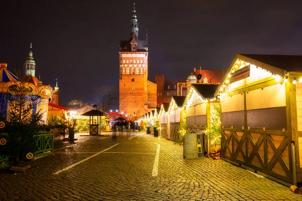 Gdansk Poland November 2021 Beautiful Christmas Fair Old Town Gdansk — Stock Photo, Image