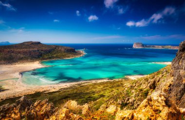 Güzel manzara Balos Beach Crete, Yunanistan