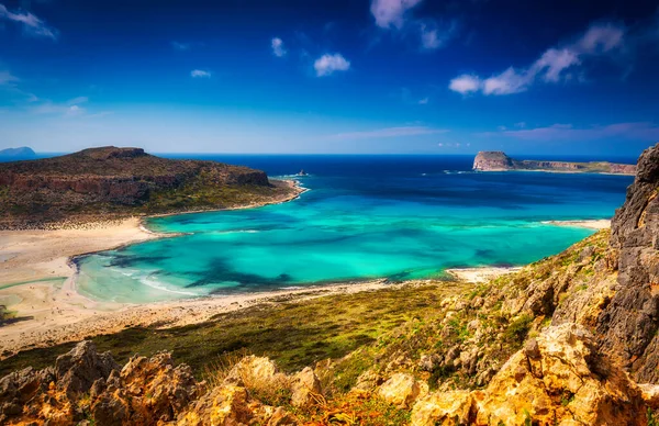 Vackra Landskapet Balos Beach Kreta Grekland — Stockfoto