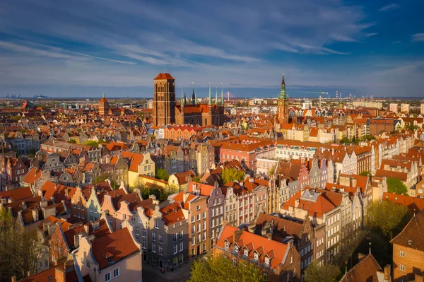 Bellissima Architettura Del Centro Storico Danzica Polonia — Foto Stock