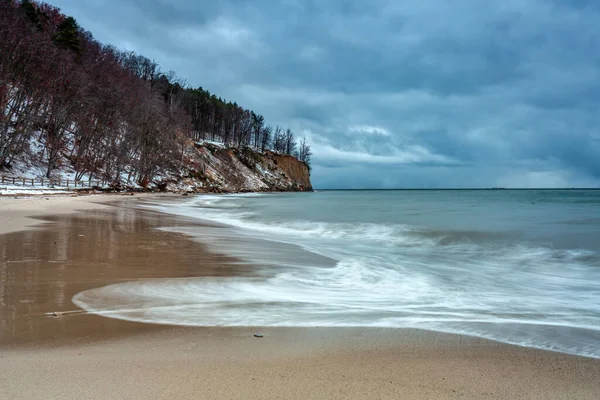 Vacker Natur Klippan Vid Östersjön Gdynia Orlowo Polen — Stockfoto