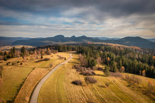 Prachtig Landschap Van Pieniny Bergen Herfstkleuren Polen — Stockfoto