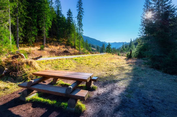 Hermoso Paisaje Del Parque Nacional Tatra Día Soleado Polonia — Foto de Stock