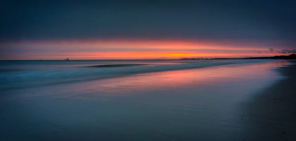 Hermoso Amanecer Playa Del Mar Báltico Sopot Polonia — Foto de Stock