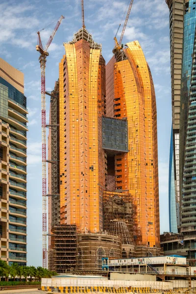 Абу Даби Оаэ Марта 2014 Года Новый Отель Стадии Строительства — стоковое фото