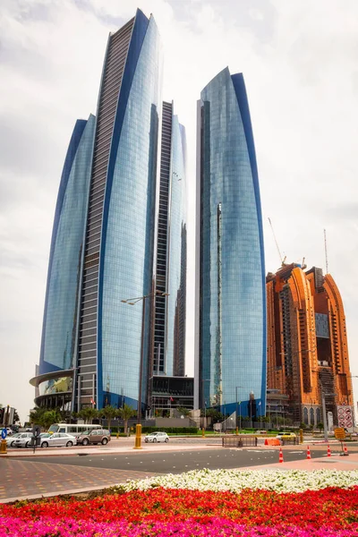 Abu Dhabi Emirados Árabes Unidos Março 2014 Etihad Towers Buildings — Fotografia de Stock