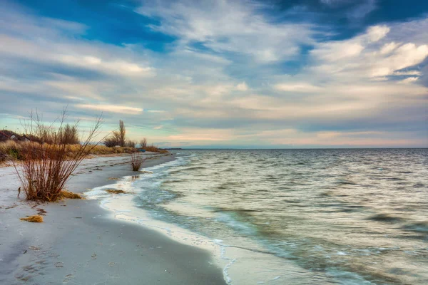 Гарний Пляж Балтійського Моря Заході Сонця Кузніці Півострові Гель Польща — стокове фото