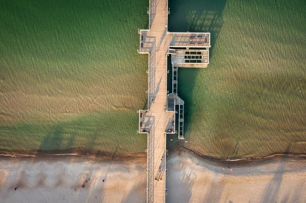 Molo Brzezno Spiaggia Del Mar Baltico Danzica Polonia — Foto Stock