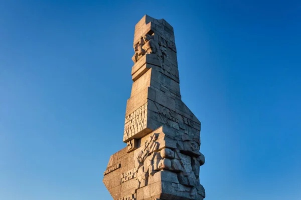 Gdansk Polonia Febrero 2022 Monumento Westerplatte Memoria Los Defensores Polacos — Foto de Stock