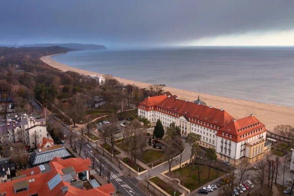 Aerial Landscape Sopot City Baltic Sea Poland — стоковое фото