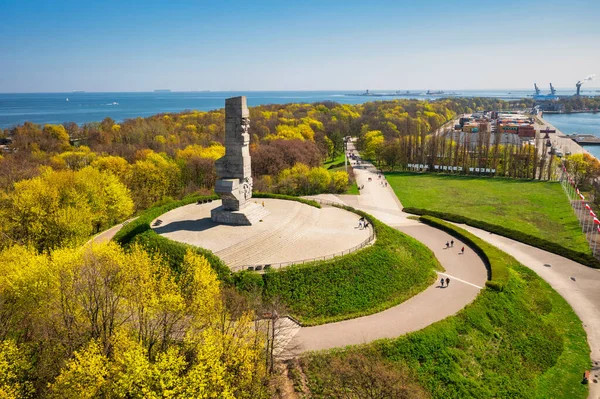 Gdansk Polonya Mayıs 2022 Westereplatte Yarımadası Ndaki Sahilin Savunucuları Anıtı — Stok fotoğraf
