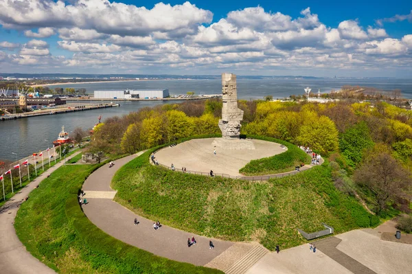 Gdansk Polonia Mayo 2022 Monumento Los Defensores Costa Península Westereplatte —  Fotos de Stock