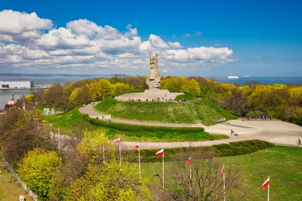 Gdaňsk Polsko Května 2022 Památník Obráncům Pobřeží Poloostrově Westereplatte Gdaňsku — Stock fotografie