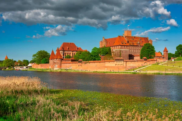 Castle Teutonic Order Malbork Nogat River — стоковое фото