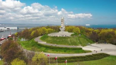 Gdansk, Polonya -6 Mayıs 2022: Westereplatte Yarımadası 'ndaki Sahilin Savunucuları Anıtı, Gdansk. Polonya