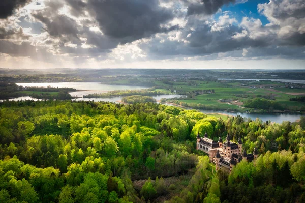 Lapalice Deki Kale Kashubian Ormanları Gölleriyle Çevrili Polonya — Stok fotoğraf