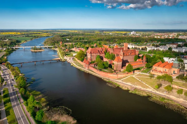 Castle Teutonic Order Malbork Nogat River Poland — Stock Photo, Image