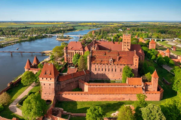 Castle Teutonic Order Malbork Nogat River Poland — Stock Photo, Image