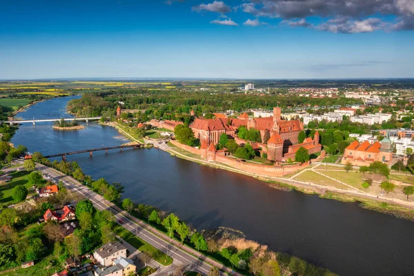 Castle Teutonic Order Malbork Nogat River Poland — Stock Photo, Image