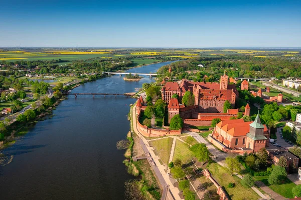 Castle Teutonic Order Malbork Nogat River Poland — Stock Photo, Image