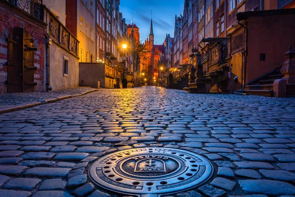 폴란드의 그단스크에 거리의 아름다운건 축물들 — 스톡 사진