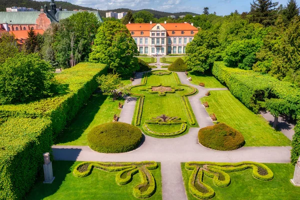 Paisagem Aérea Parque Público Gdansk Oliwa Polônia — Fotografia de Stock